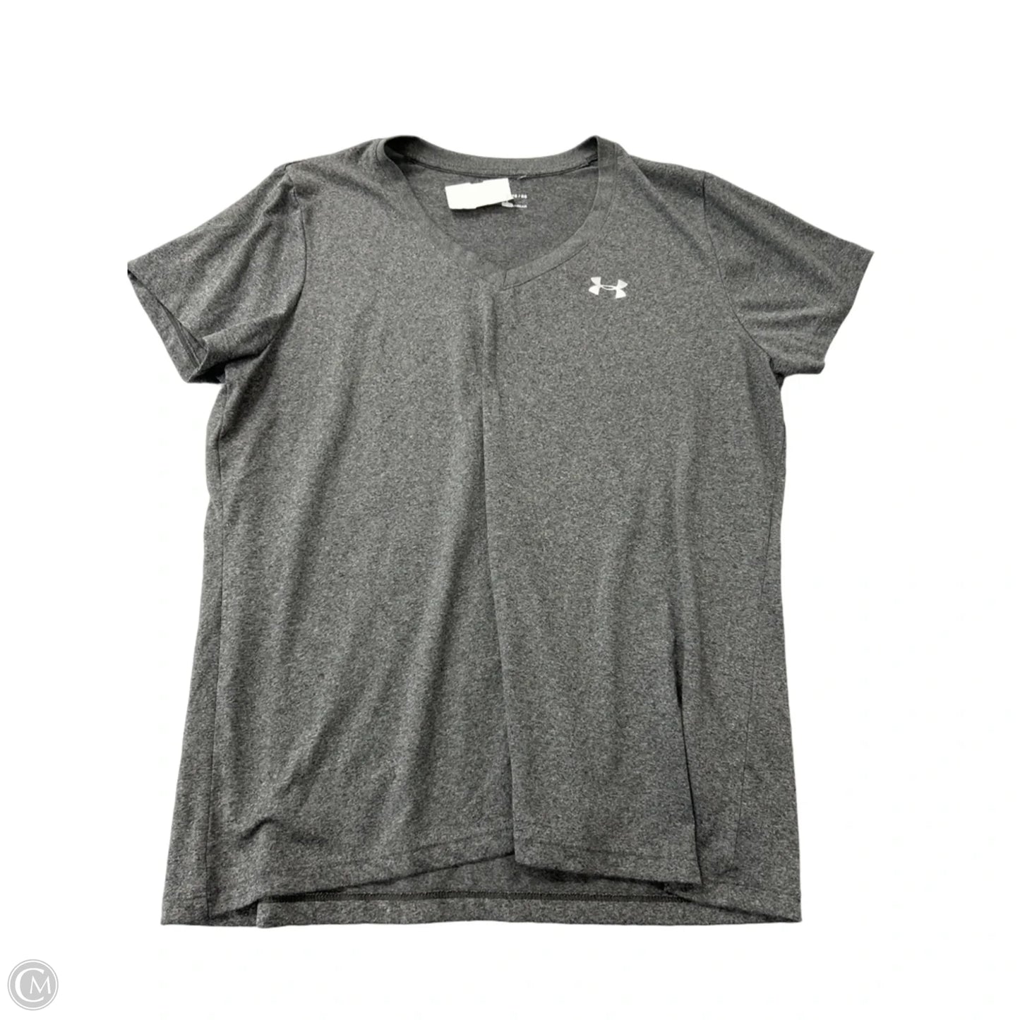 Athletic Top Short Sleeve By Under Armour In Grey, Size: Xl