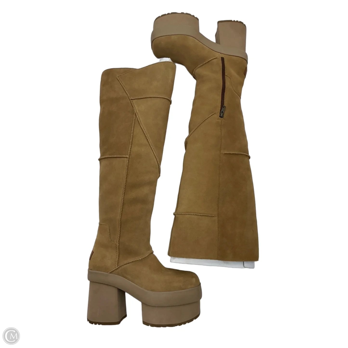 Boots Designer By Ugg In Brown, Size: 8