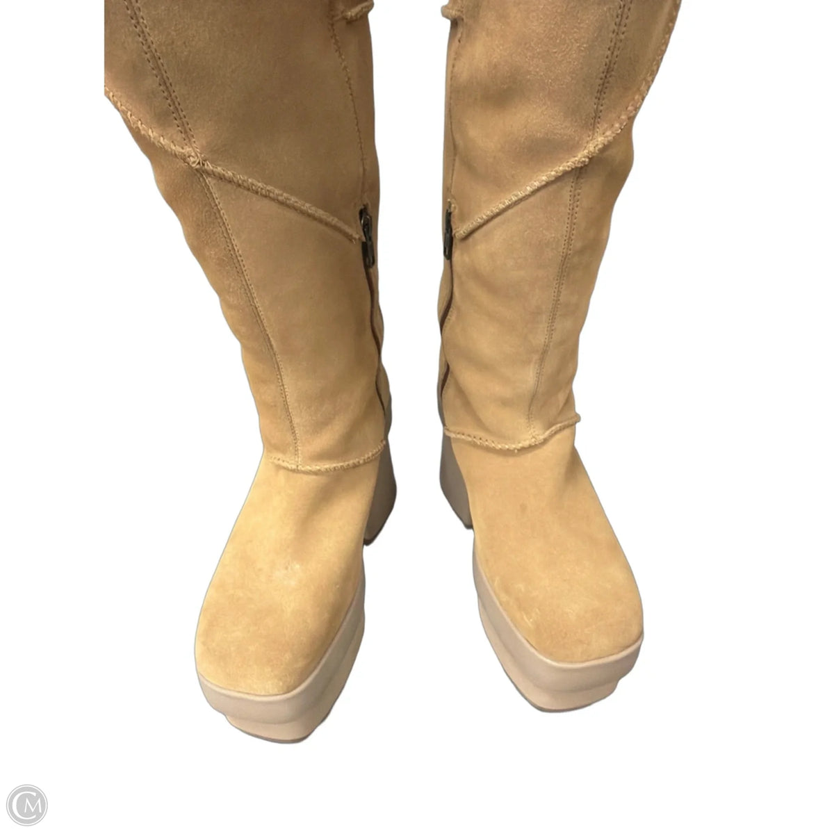 Boots Designer By Ugg In Brown, Size: 8