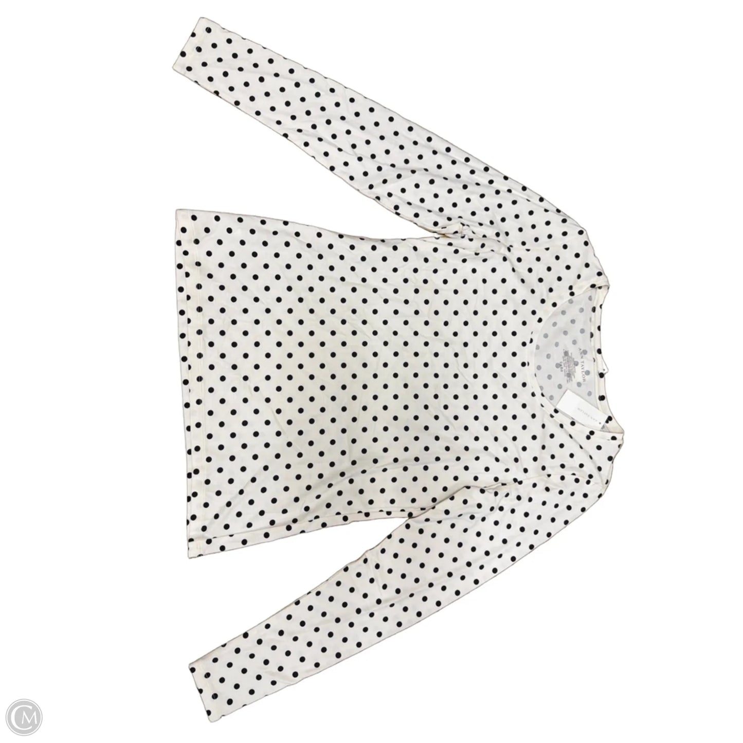 Top Long Sleeve By Ann Taylor In Polkadot Pattern, Size: S