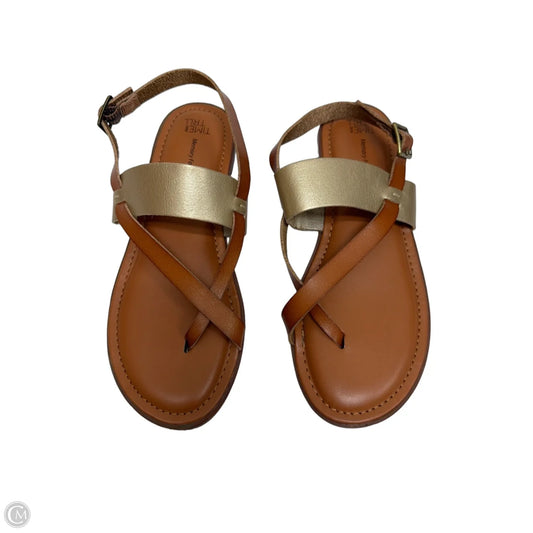 Sandals Flats By Time And Tru In Brown, Size: 8