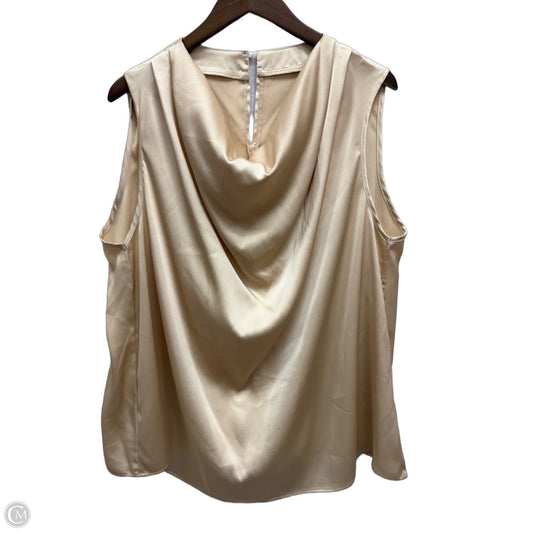 Top Sleeveless By Shein In Tan, Size: 4x