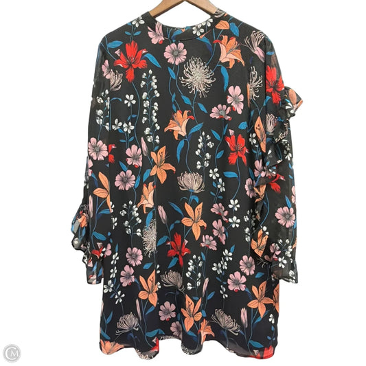 Dress Casual Short By Who What Wear In Floral Print, Size: 1x