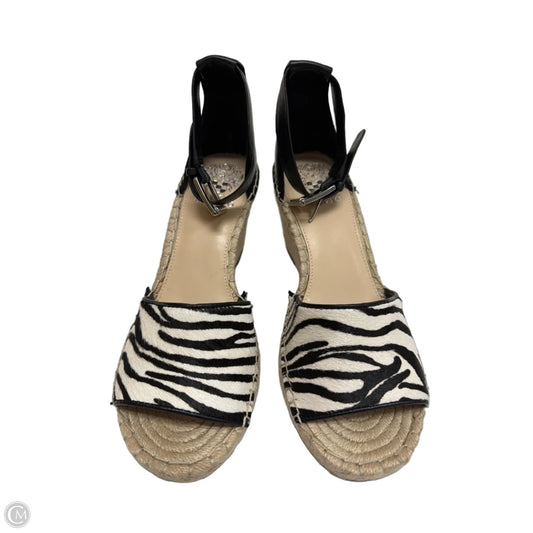 Sandals Heels Wedge By Vince Camuto In Zebra Print, Size: 9.5
