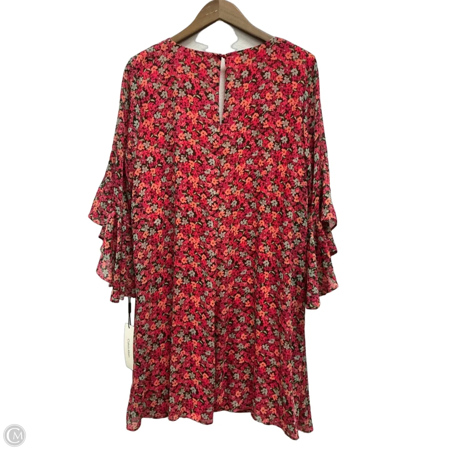 Dress Party Short By Calvin Klein In Floral Print, Size: Xl