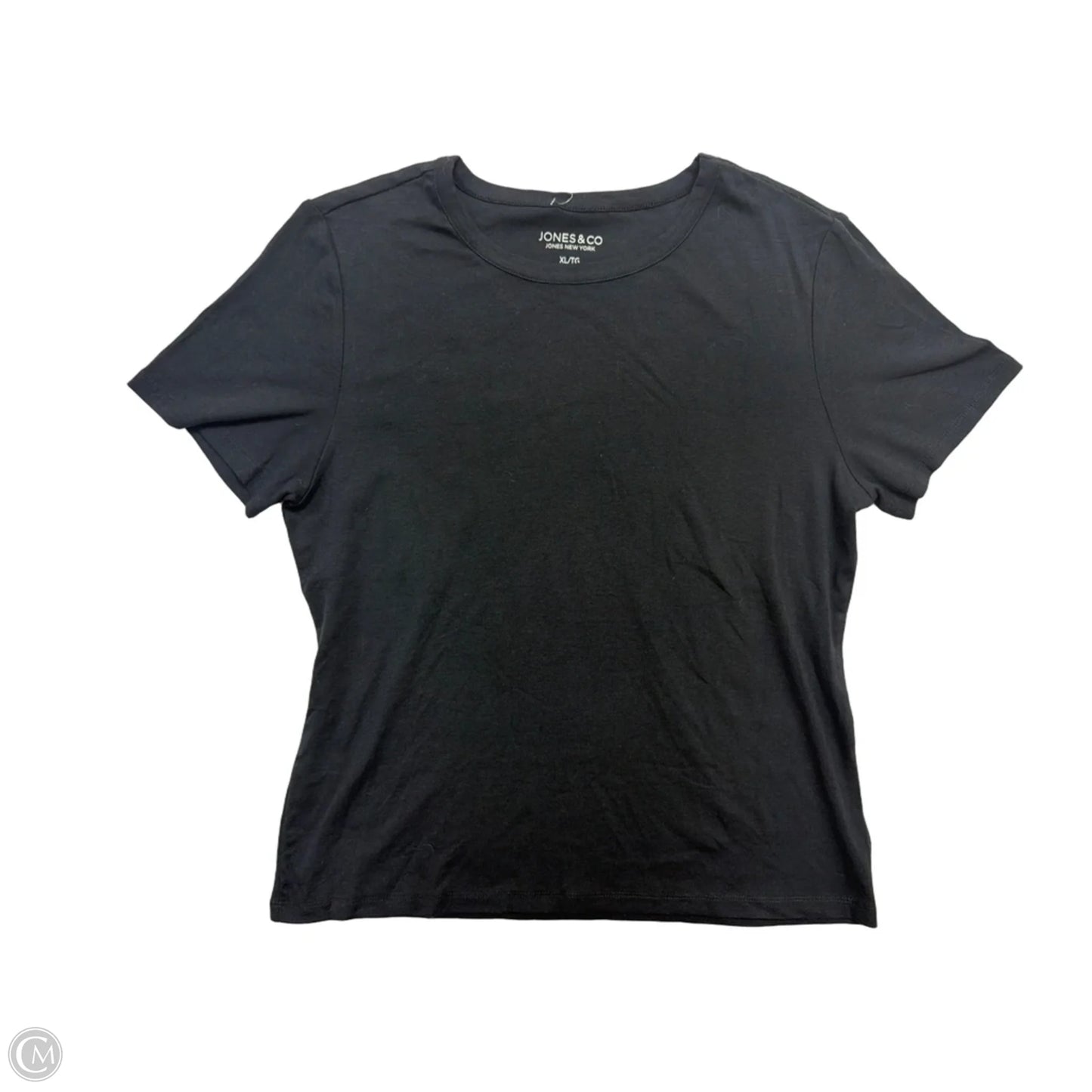 Top Short Sleeve Basic By Jones And Co In Black, Size: Xl