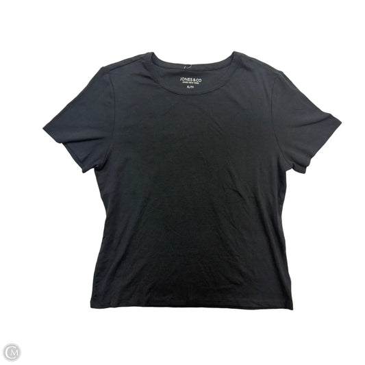Top Short Sleeve Basic By Jones And Co In Black, Size: Xl