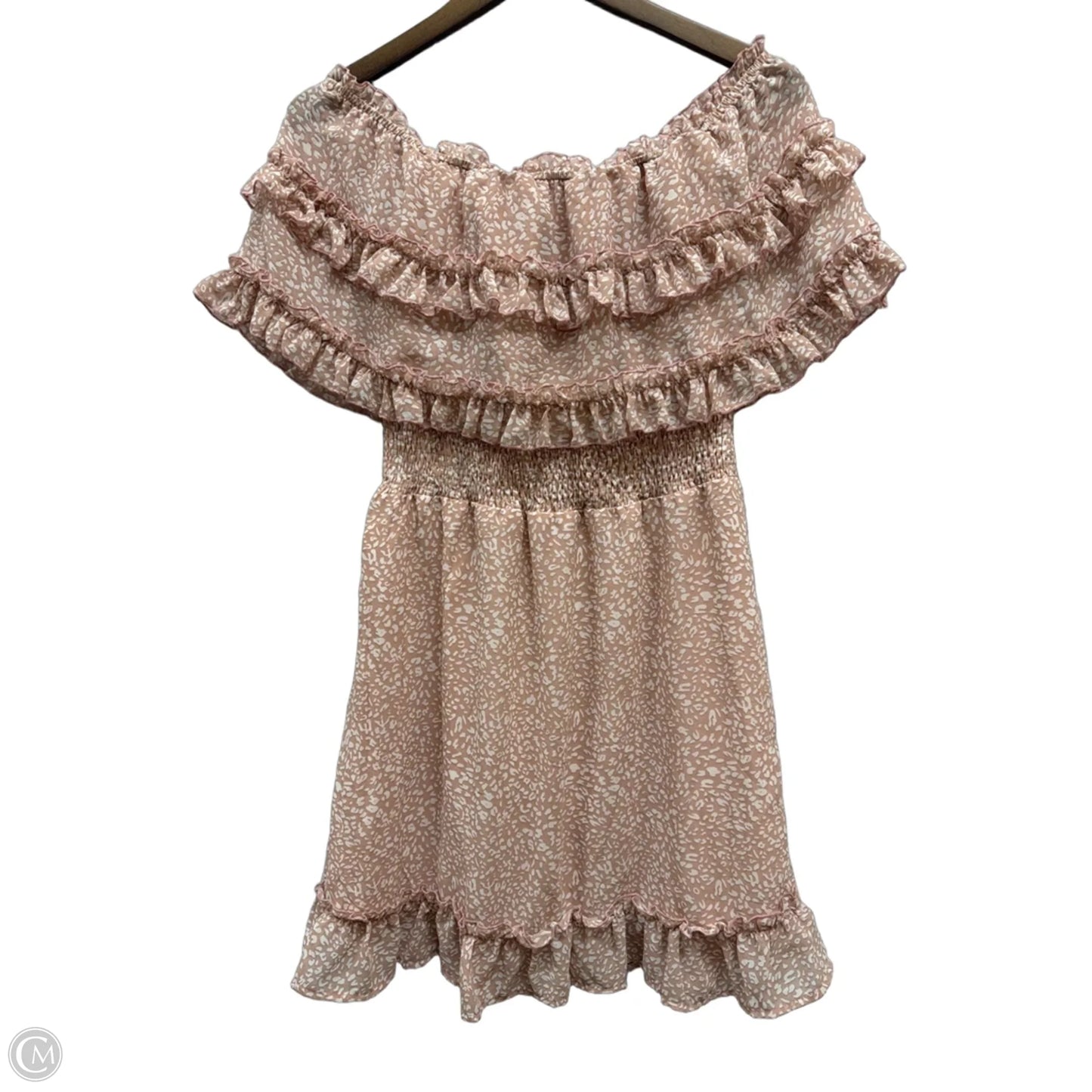 Dress Casual Short By Clothes Mentor In Pink & White, Size: S