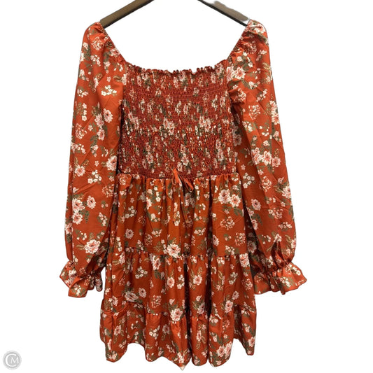 Dress Casual Short By Clothes Mentor In Floral Print, Size: L