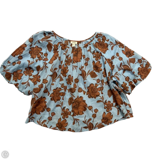 Top Short Sleeve By Ana In Floral Print, Size: 1x