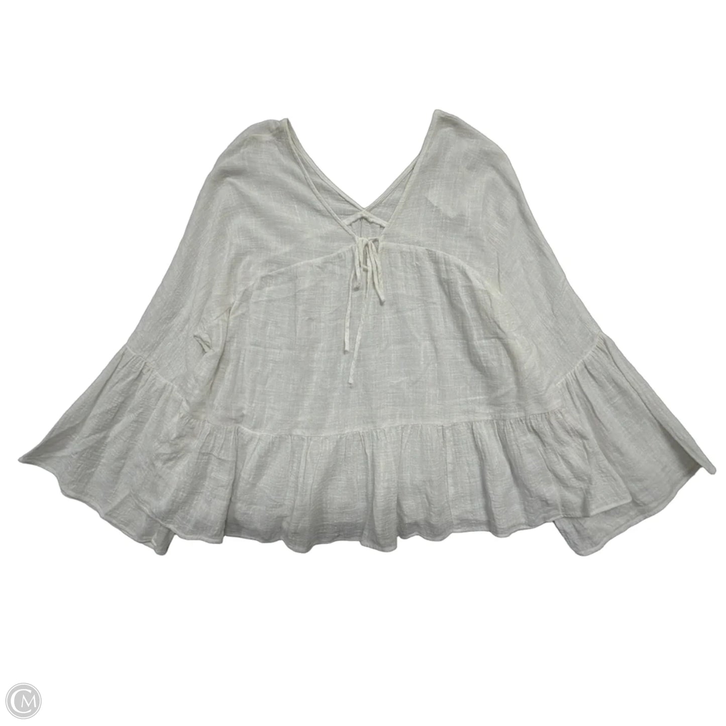 Top Long Sleeve By Cato In White, Size: Xl