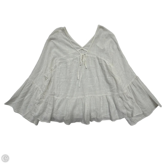 Top Long Sleeve By Cato In White, Size: Xl