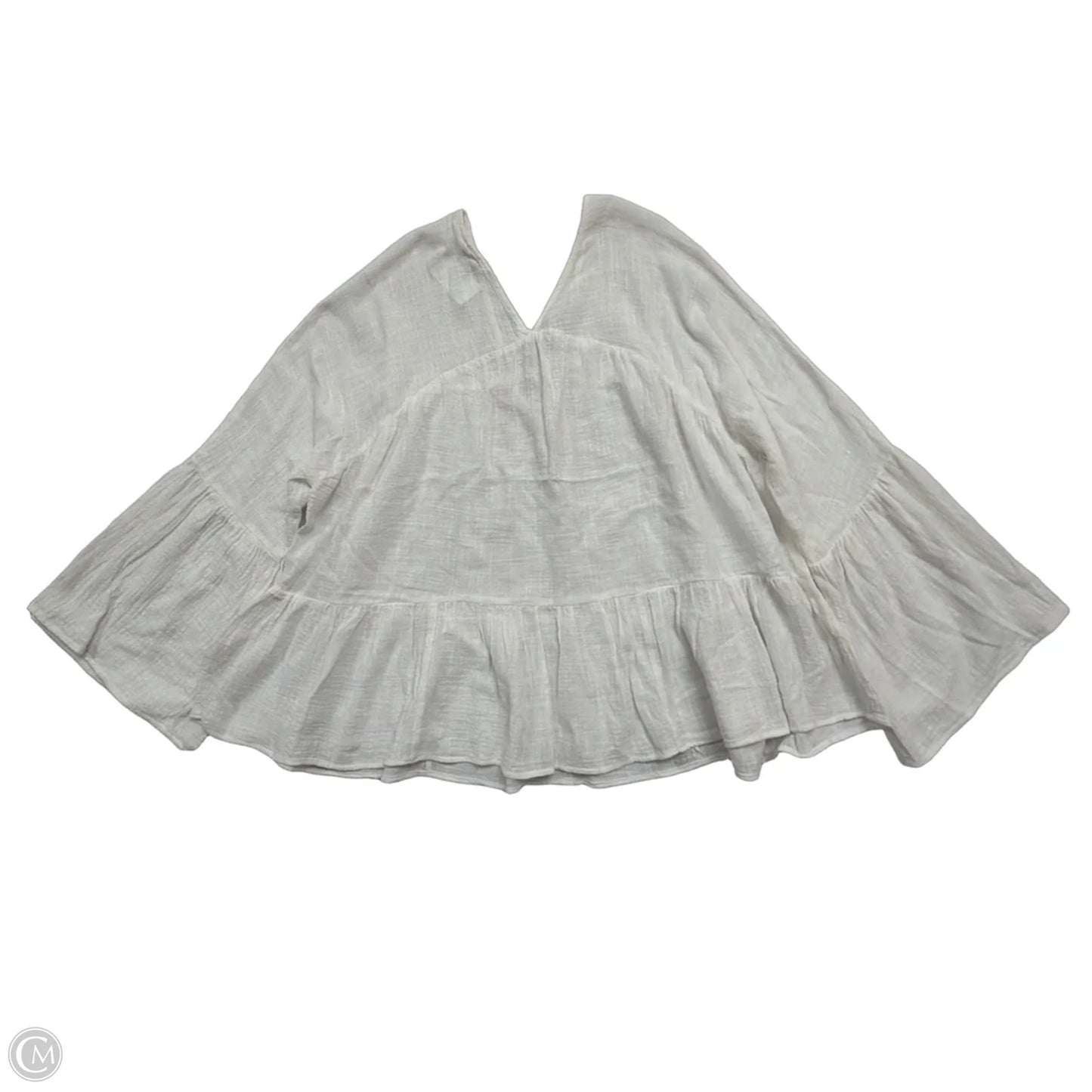 Top Long Sleeve By Cato In White, Size: Xl