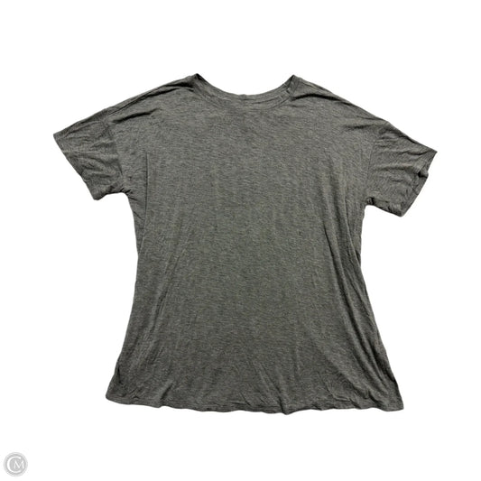Top Short Sleeve By Style And Company In Grey, Size: L