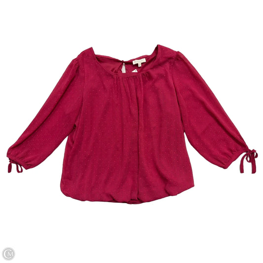 Top Long Sleeve By Clothes Mentor In Pink, Size: 2x