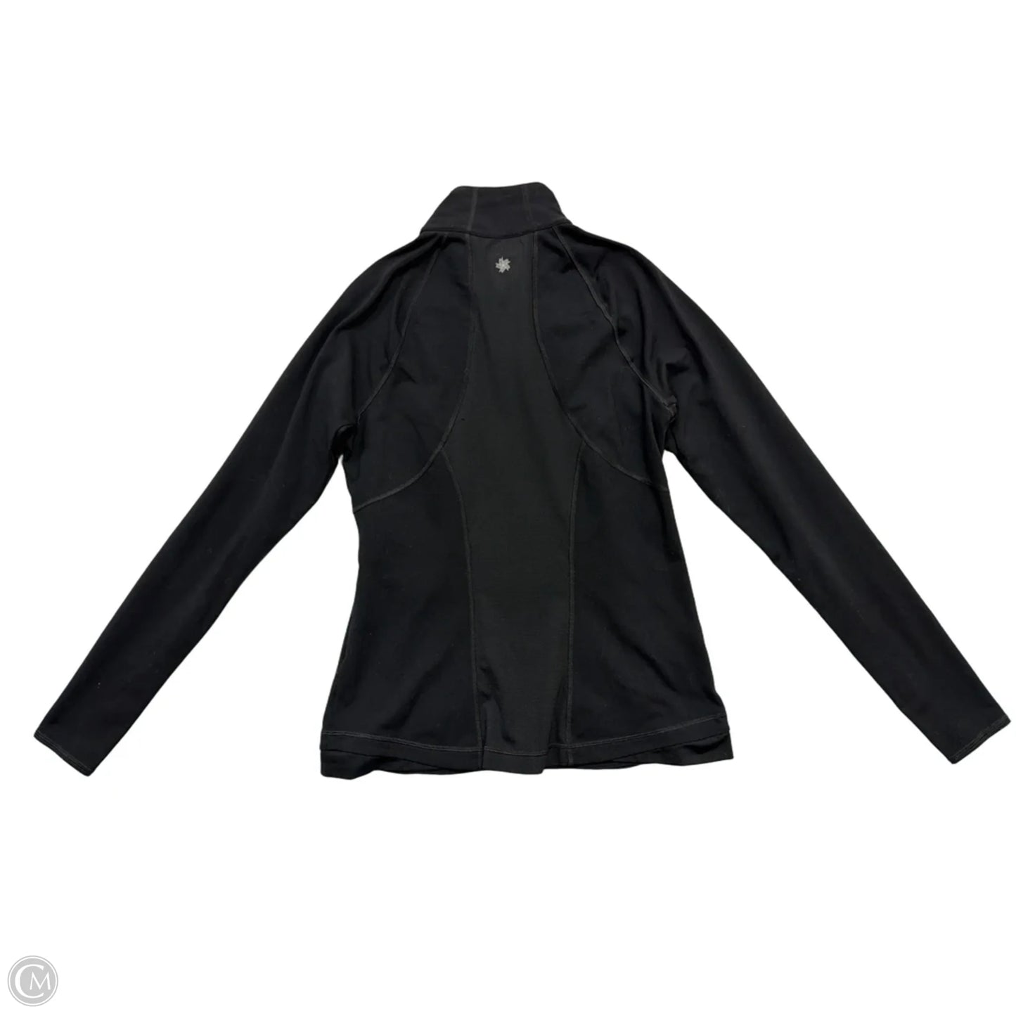 Athletic Top Long Sleeve Collar By Tek Gear In Black, Size: L