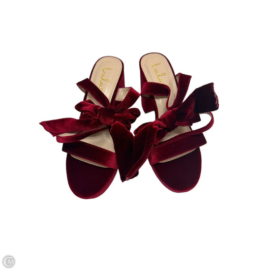 Shoes Heels Block By Lulus In Red, Size: 7.5