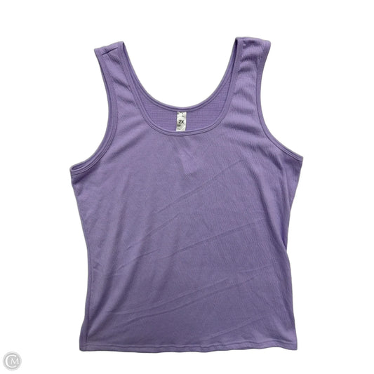 Tank Top By Just Be In Purple, Size: 2x