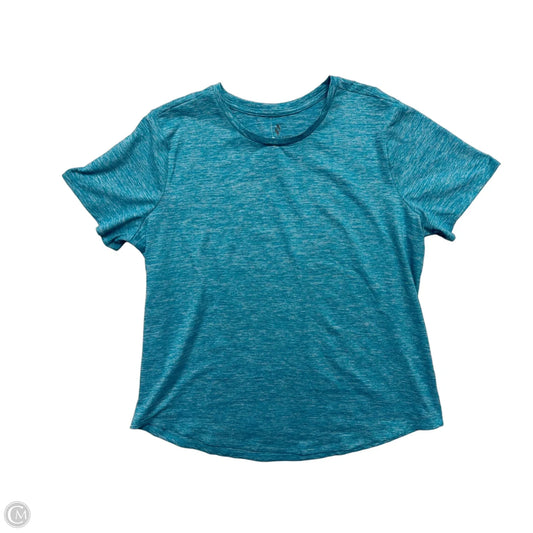 Athletic Top Short Sleeve By Skechers In Blue, Size: Xl