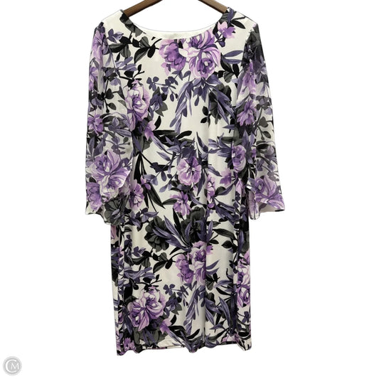 Dress Casual Short By Connected Apparel In Floral Print, Size: Xl