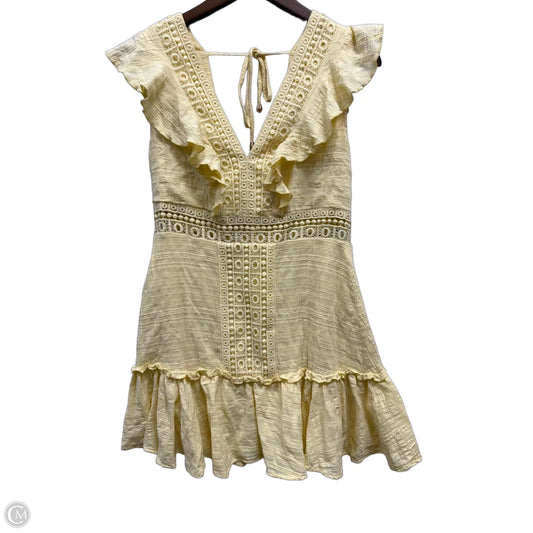 Dress Casual Short By Francesca’s In Yellow, Size: L