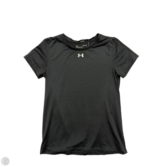 Athletic Top Short Sleeve By Under Armour In Black, Size: S