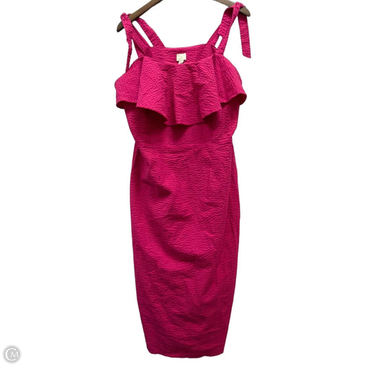 Dress Casual Midi By A New Day In Pink, Size: L