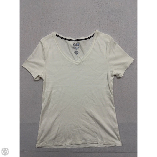 Top Short Sleeve Basic By Croft And Barrow In White, Size: S