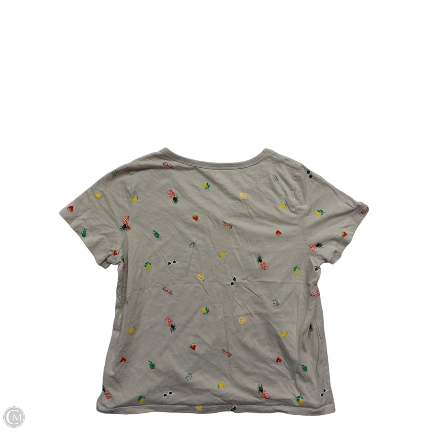 Top Short Sleeve By Old Navy In Tan, Size: L
