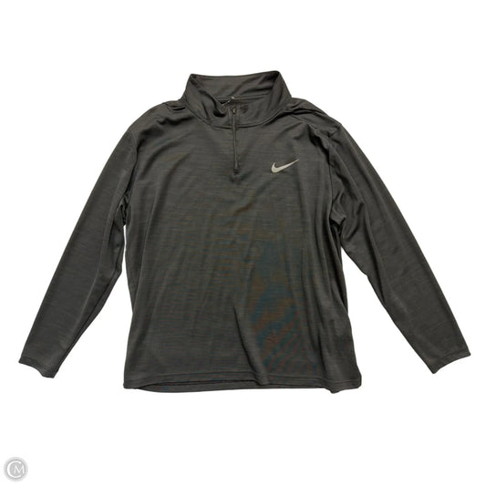 Athletic Top Long Sleeve Collar By Nike Apparel In Black, Size: 1x