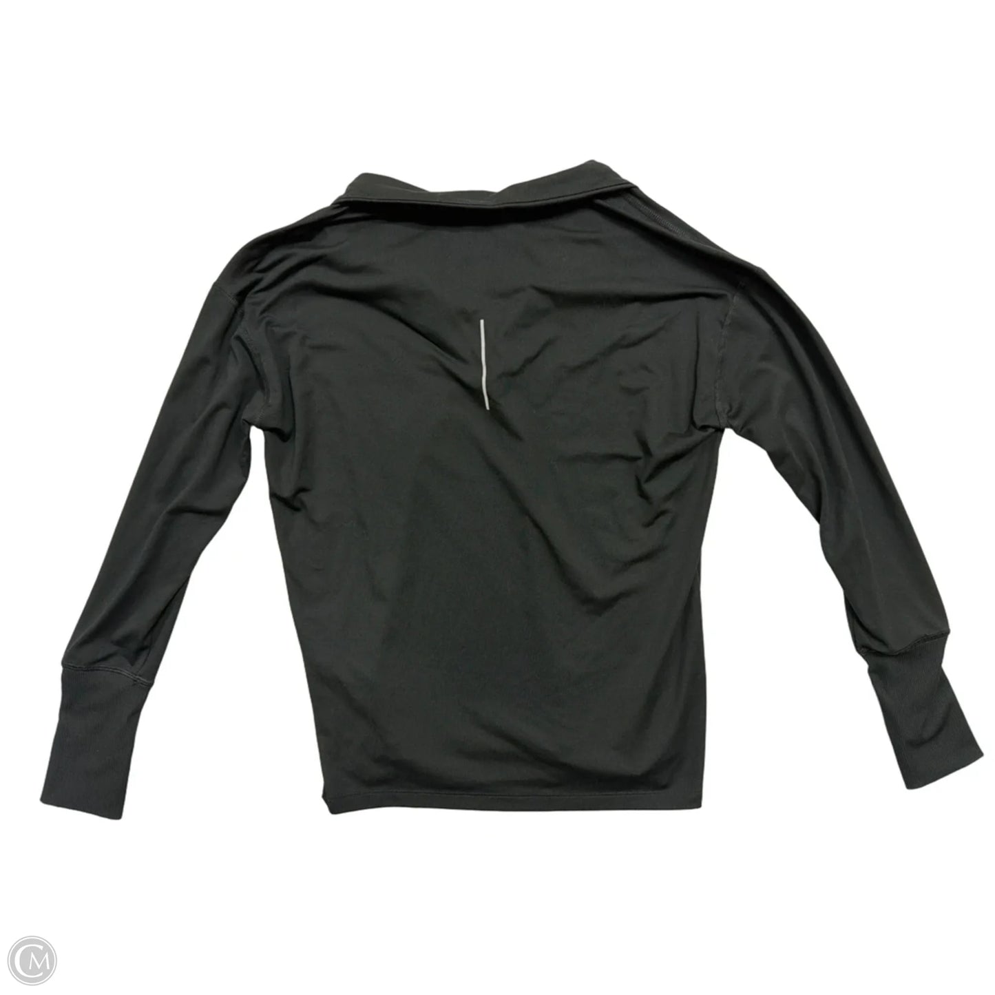 Athletic Top Long Sleeve Collar By Nike Apparel In Black, Size: S