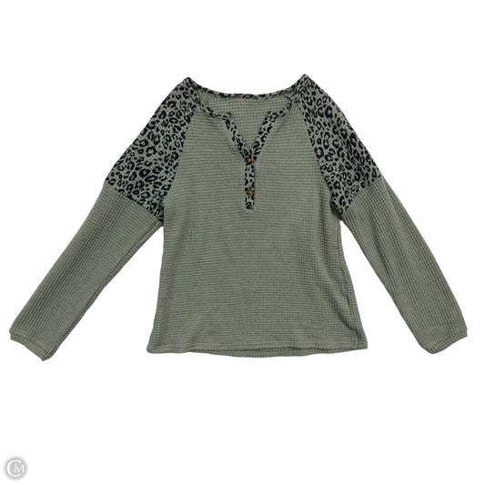 Top Long Sleeve By Clothes Mentor In Green, Size: L