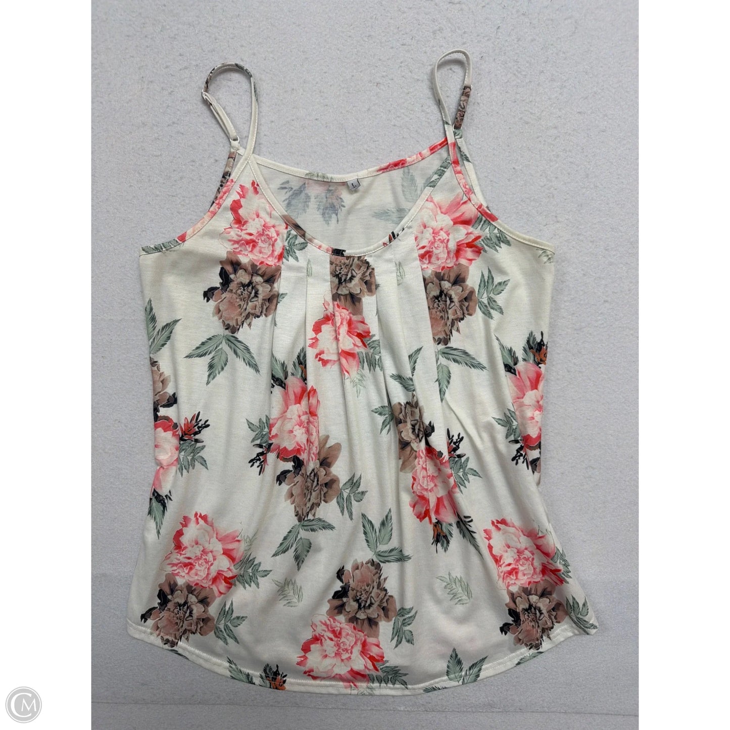Tank Top By Clothes Mentor In Floral Print, Size: L