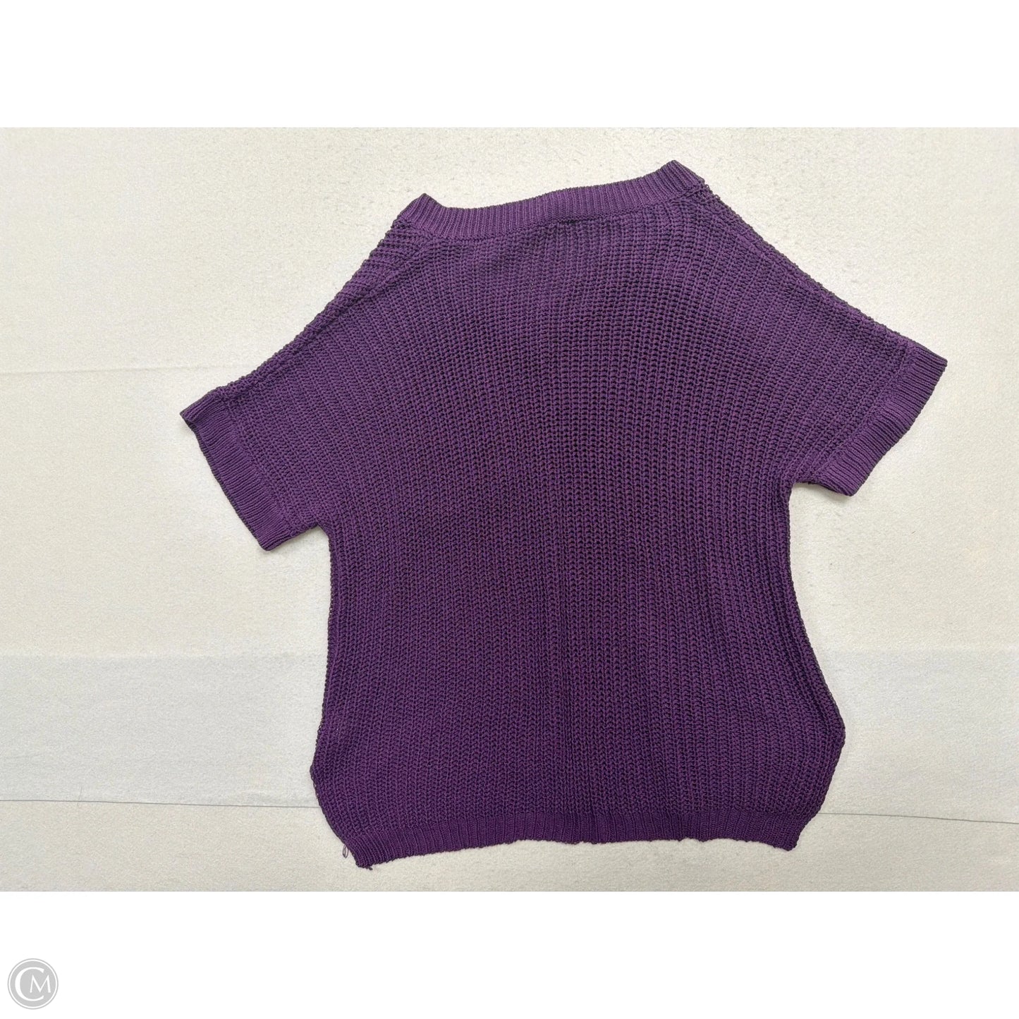 Sweater Short Sleeve By Bibi In Purple, Size: M
