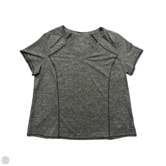 Athletic Top Short Sleeve By Livi Active In Grey, Size: 1x