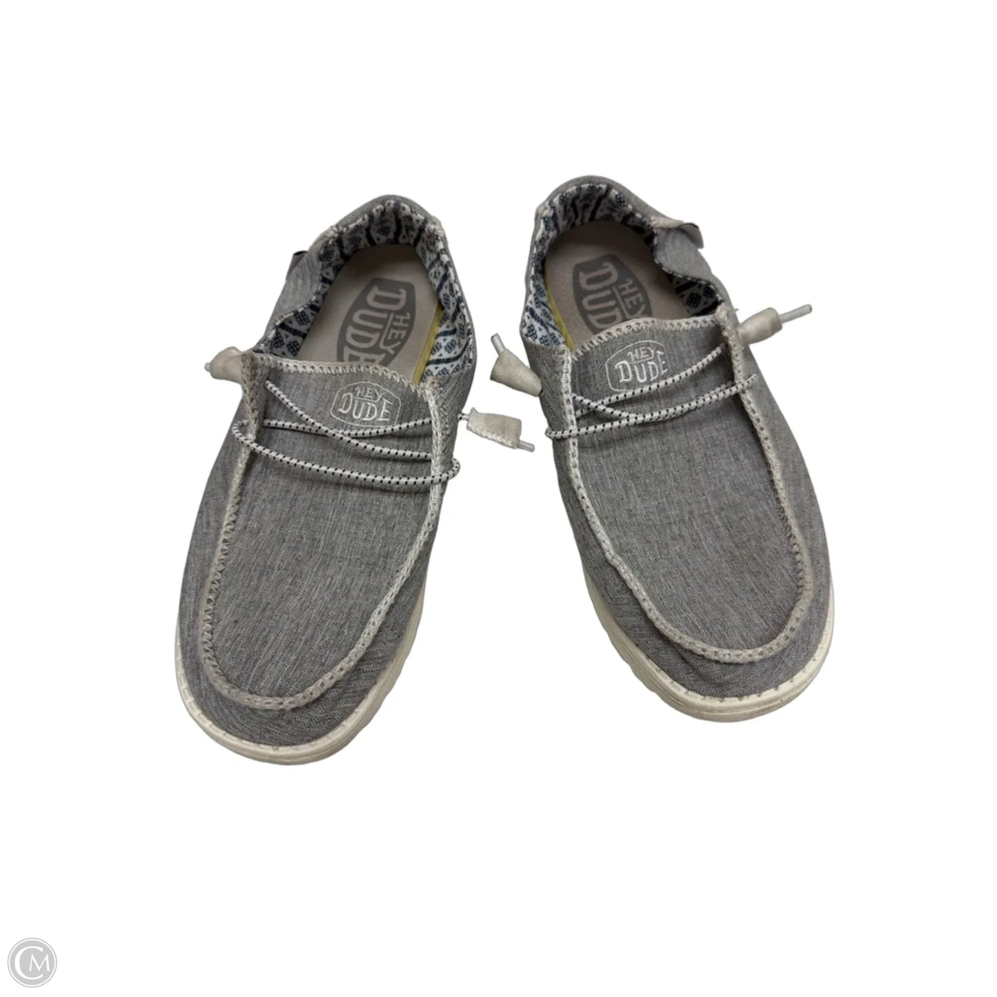 Shoes Flats By Hey Dude In Grey, Size: 8