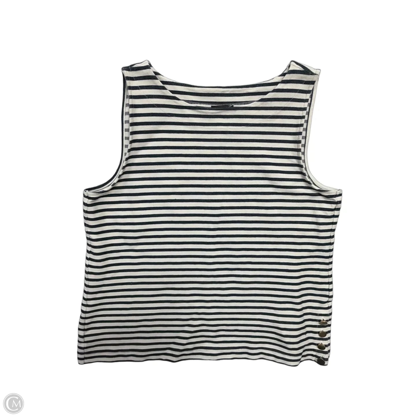 Top Sleeveless By Ann Taylor In Striped Pattern, Size: Lp