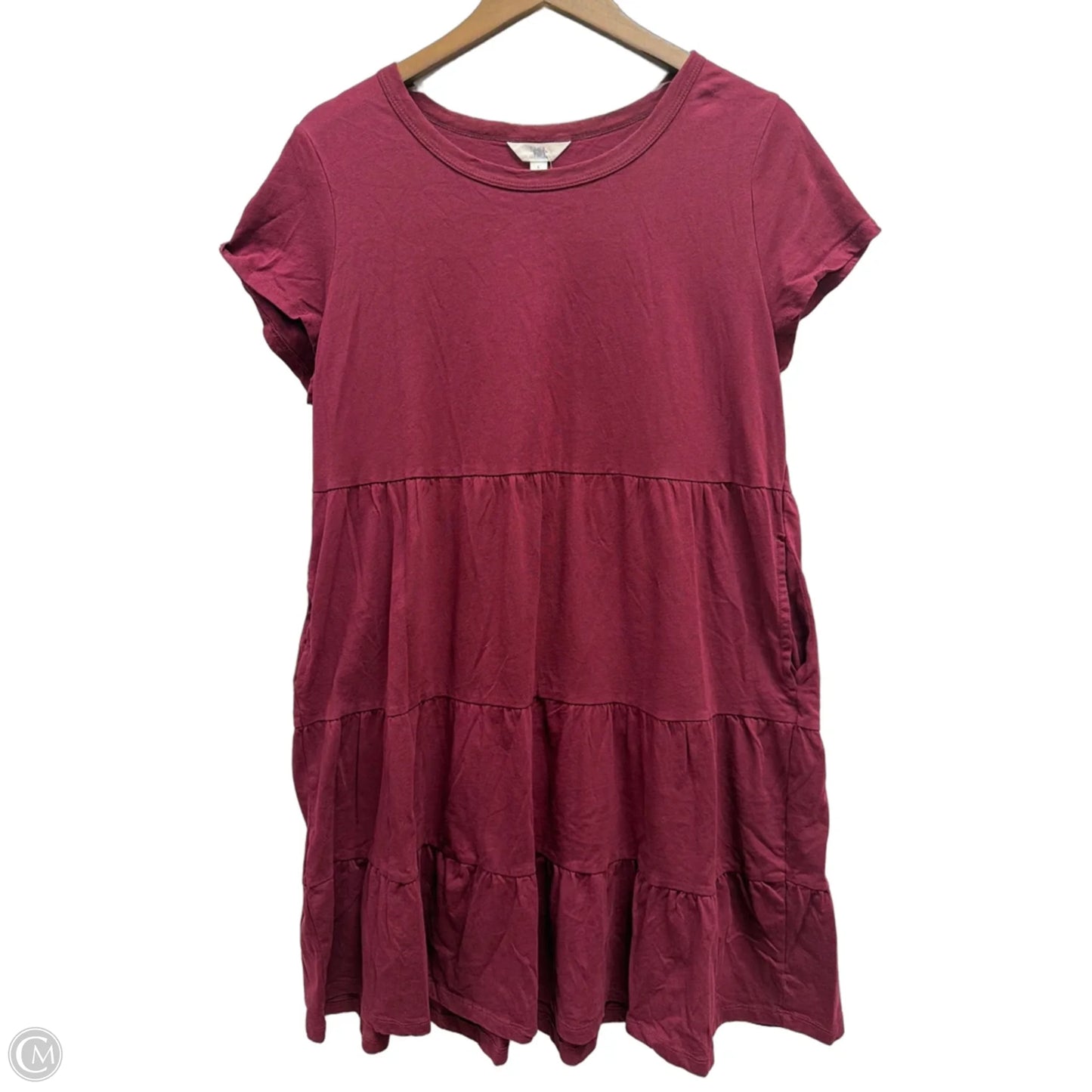 Dress Casual Short By Time And Tru In Maroon, Size: L