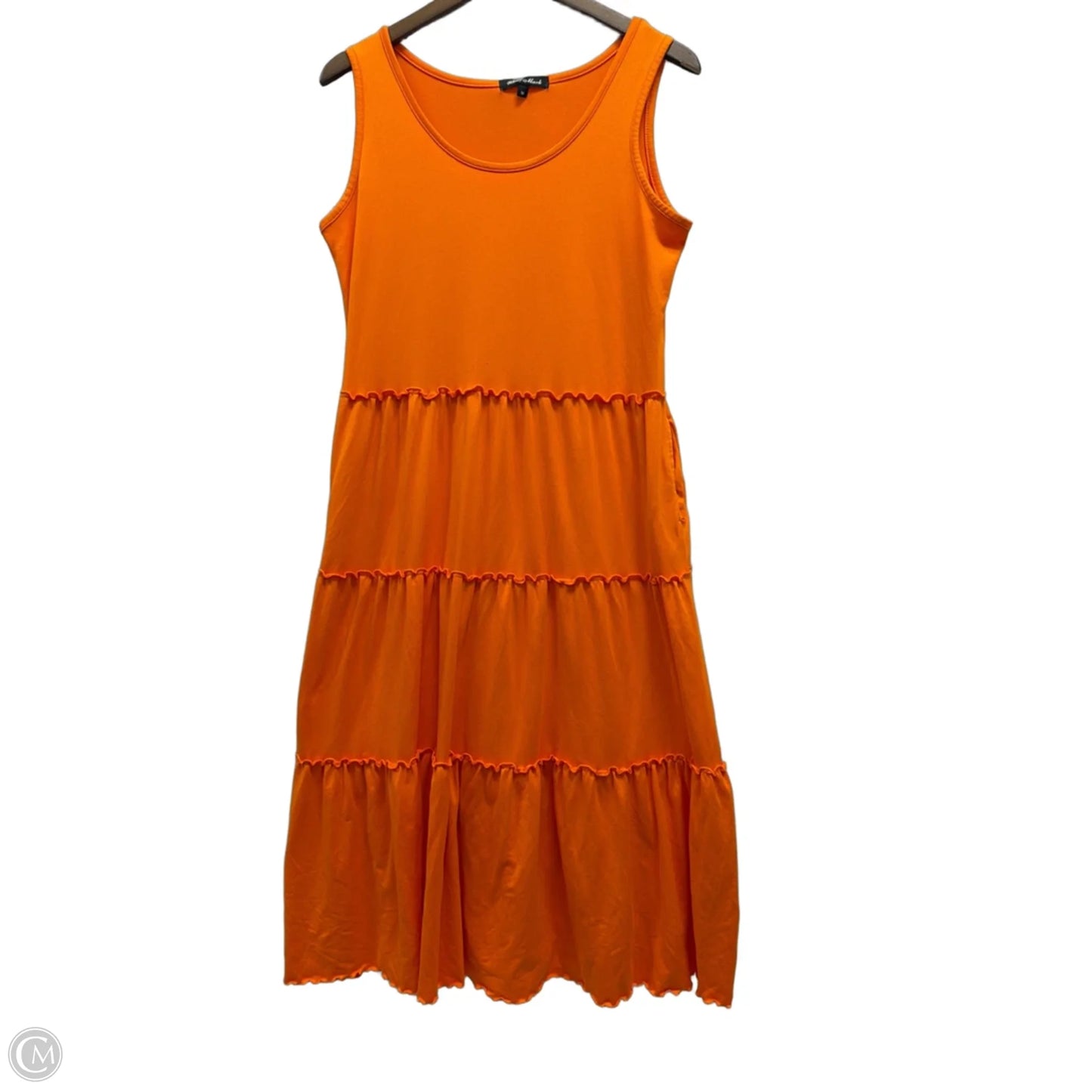 Dress Casual Midi By White Mark In Orange, Size: M