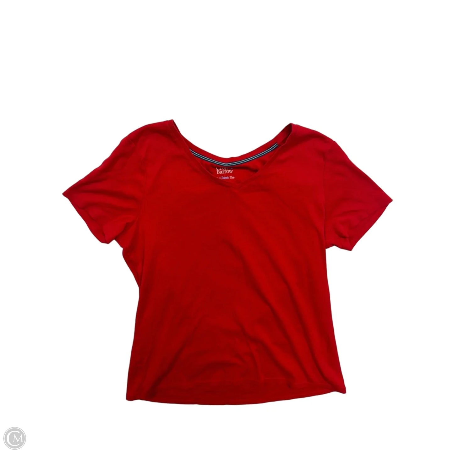 Top Short Sleeve Basic By Croft And Barrow In Red, Size: M