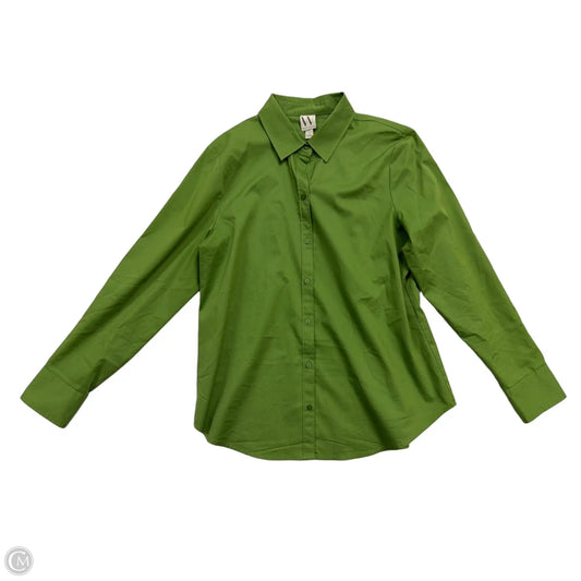 Top Long Sleeve By Worthington In Green, Size: L