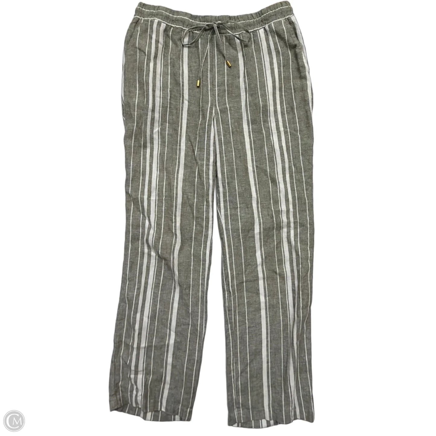 Pants Linen By Ellen Tracy In Striped Pattern, Size: M