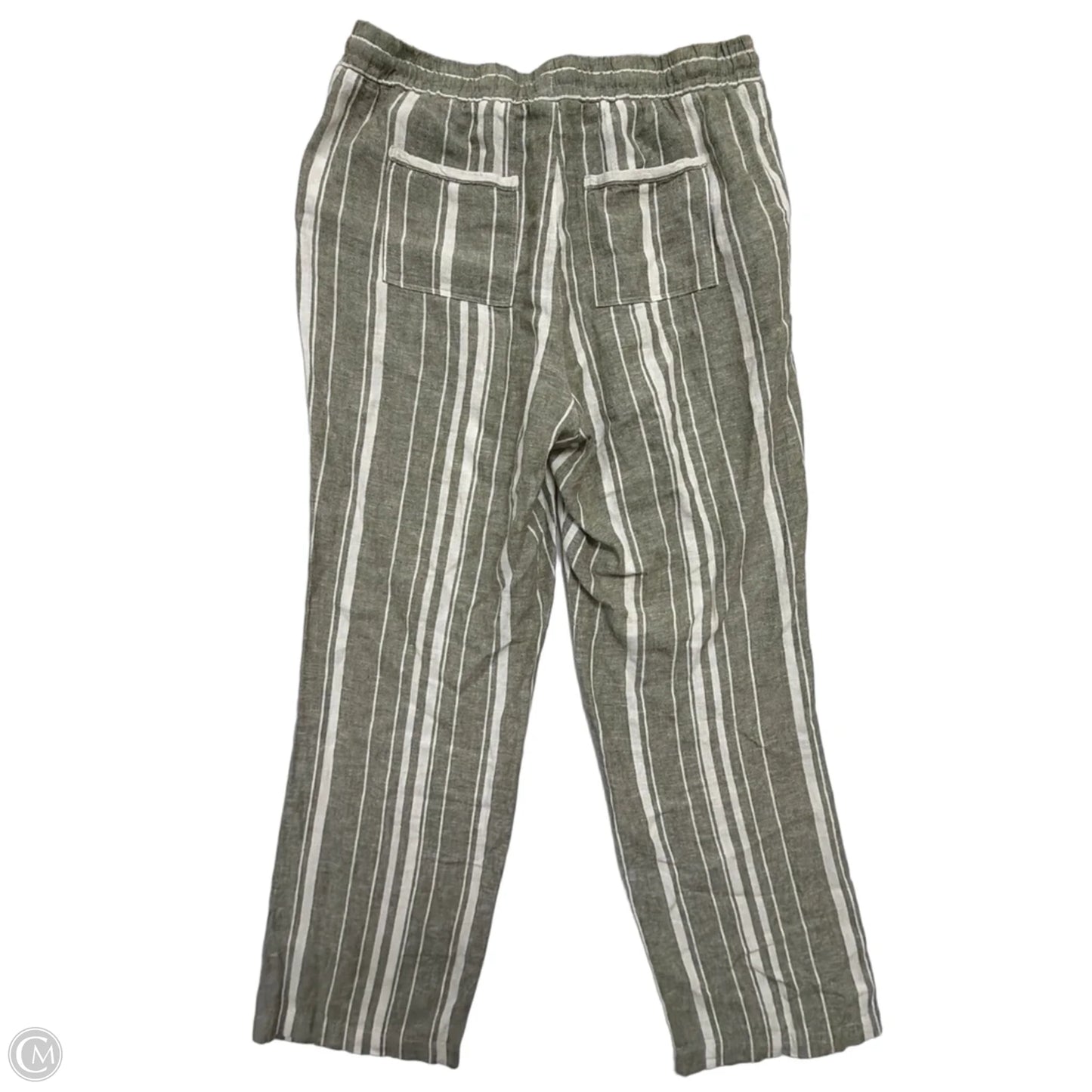 Pants Linen By Ellen Tracy In Striped Pattern, Size: M
