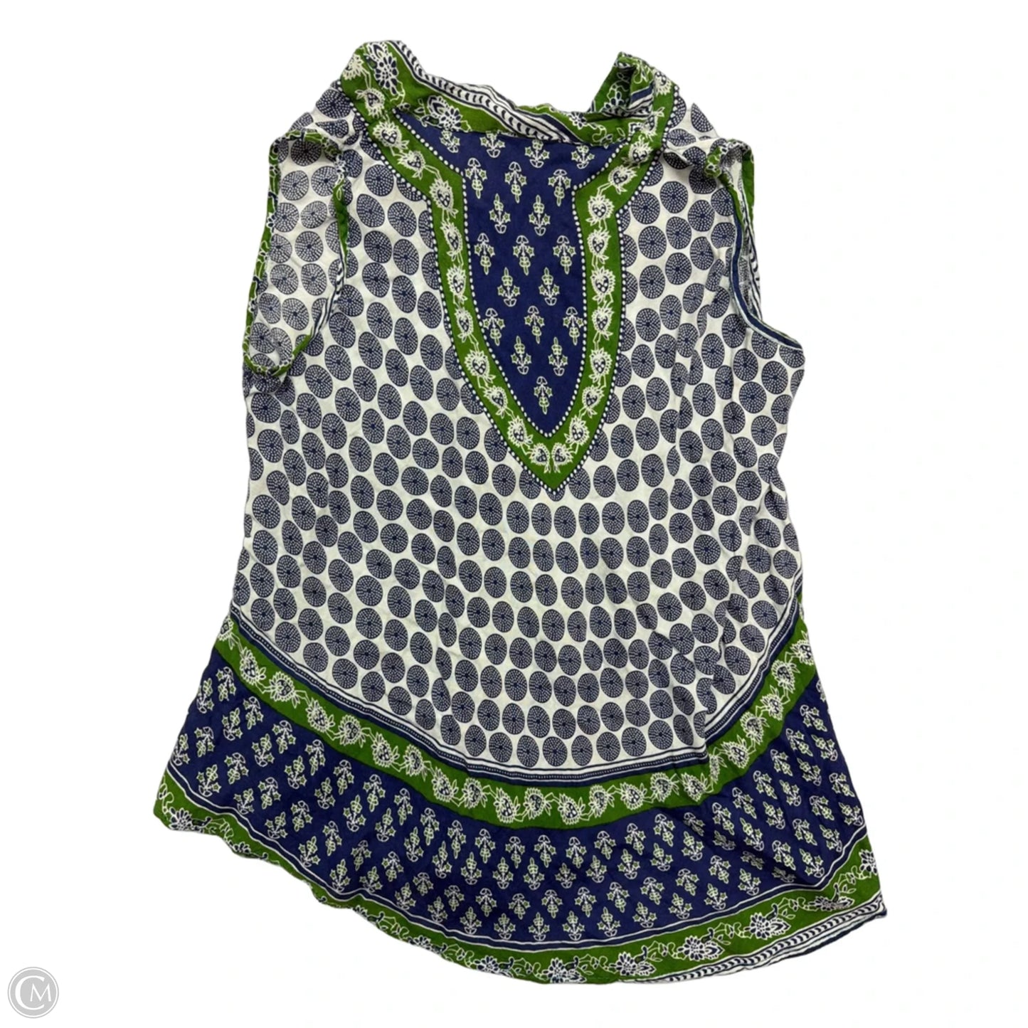 Top Sleeveless By Clothes Mentor In Blue & Green, Size: 3x