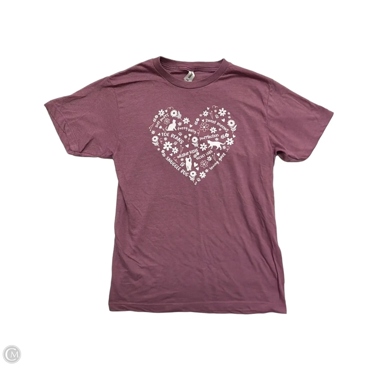 Top Short Sleeve By Tultex In Purple, Size: M