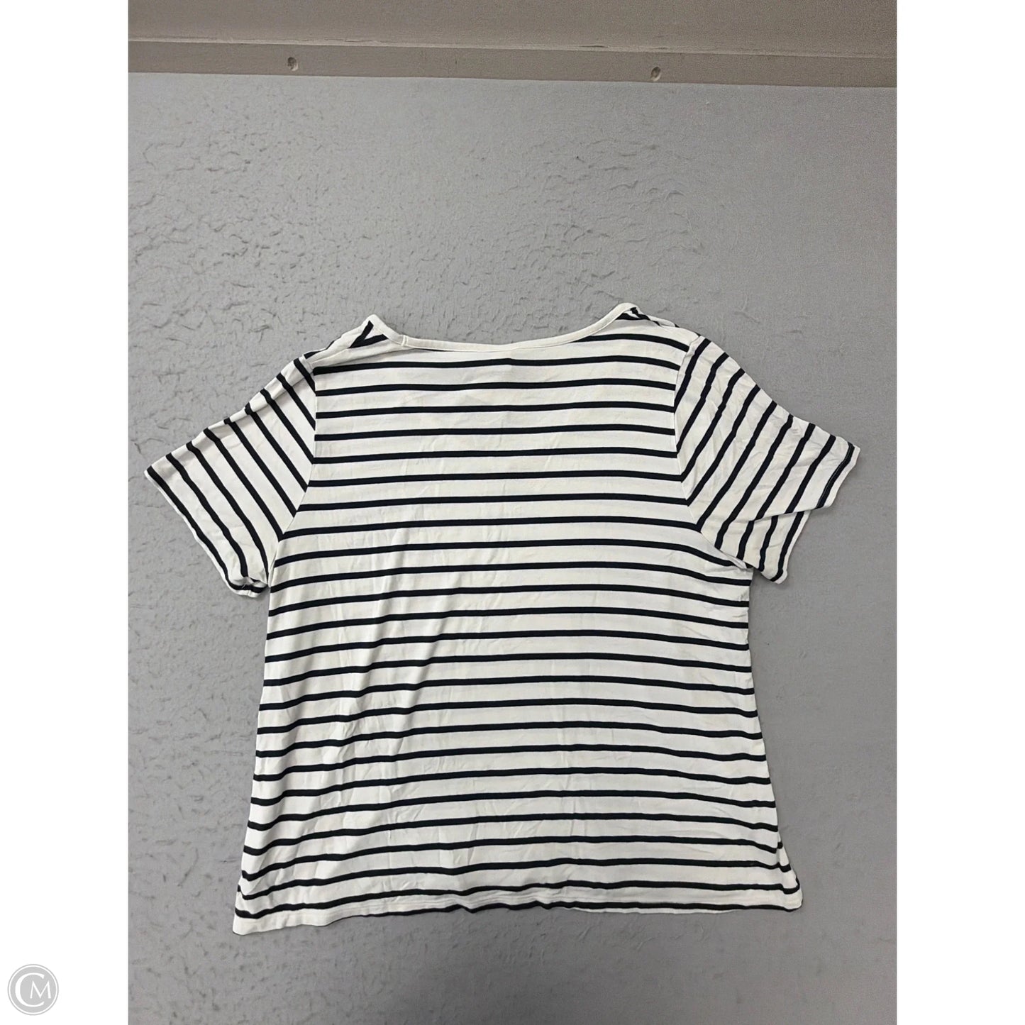 Top Short Sleeve By Old Navy In Striped Pattern, Size: Xl