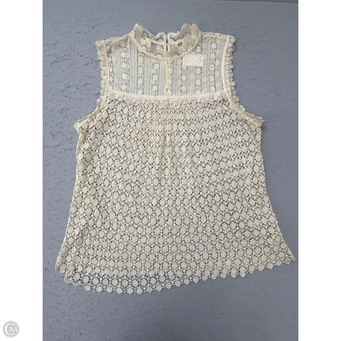 Top Sleeveless By Clothes Mentor In Tan, Size: Xl