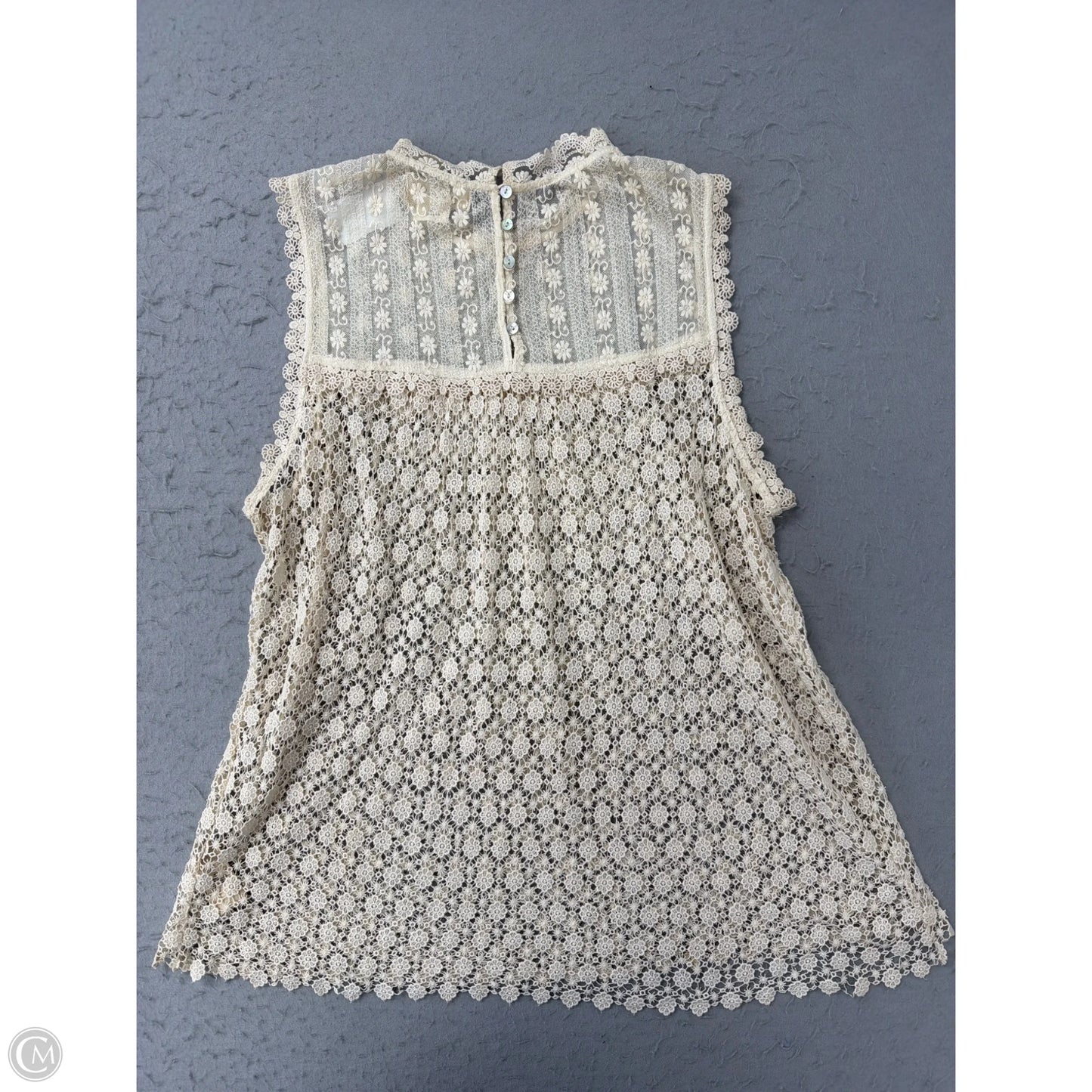 Top Sleeveless By Clothes Mentor In Tan, Size: Xl
