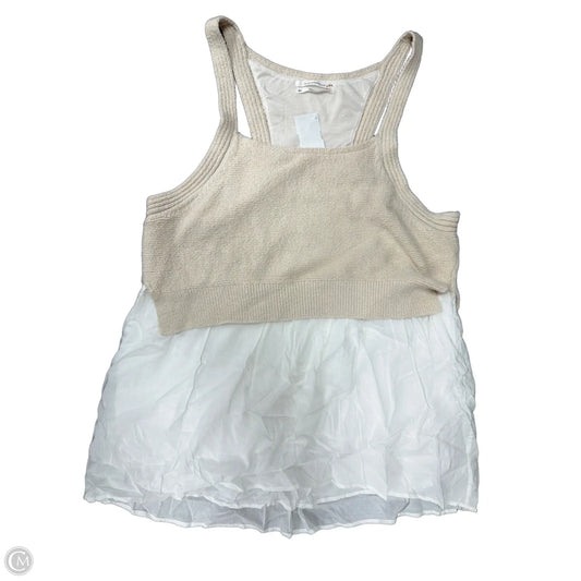 Tank Top By Anthropologie In Cream & White, Size: Xlp