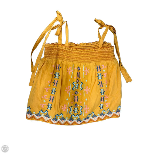 Tank Top By Anthropologie In Yellow, Size: L